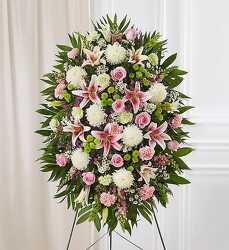 Pastel Sympathy Standing Spray Davenport Florist - Same Day Flower Delivery - Flower Power 
